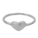 Sterling silver heart stacking ring
