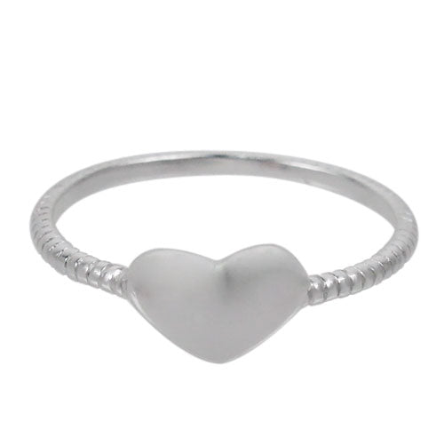 Sterling silver heart stacking ring