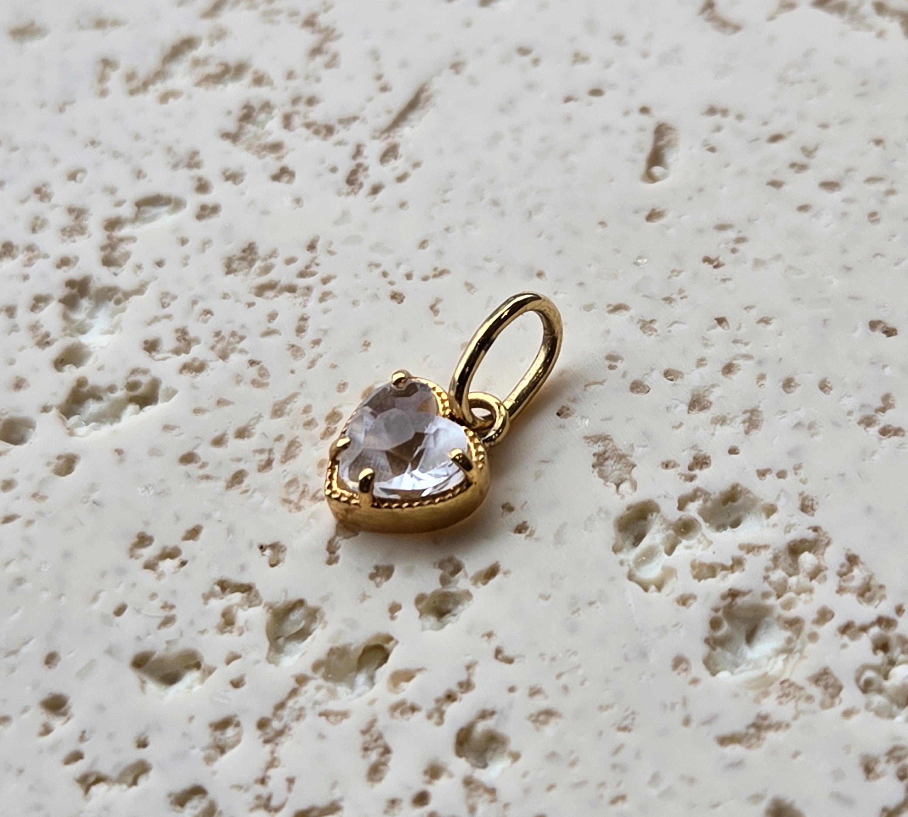 Gemstone Heart-Shape Pendant | 14k Solid Gold