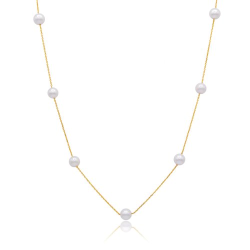 Floating Pearl Necklace | 10k Gold