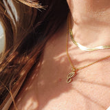 Initial necklace in cursive