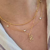 CZ Station Pendant Necklace