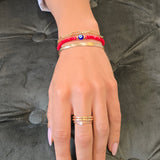 Evil Eye Gold Filled & Crystal Bracelet