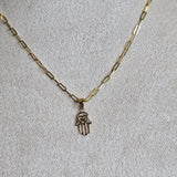 Hamsa Hand Pendant | 10k Gold