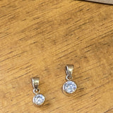 CZ Bezel Pendant | 10k Gold