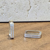 Mini 'U' Shaped CZ Hoops | 10k Gold