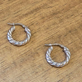 Small Twist Hoops | 10k Gold