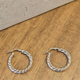 large twist & click hoop | 10k gold