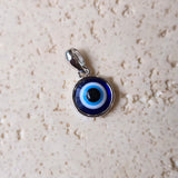 Evil Eye Sterling Silver Enamel Pendant