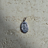 Saint Christopher Sterling Silver Pendant - Oval