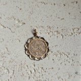 Star of David Round Medallion Pendant