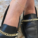 Figarro Chain Anklet | 10k Gold