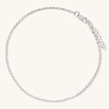 Rope Anklet | Sterling Silver