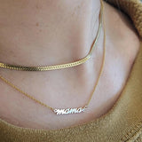 Mama Bar Cubic Zirconia Necklace