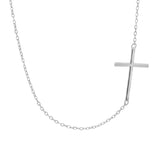 Sterling silver sideways cross