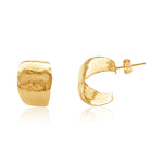 front and side profile hammered earrings
