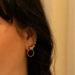 I am brave earrings on model