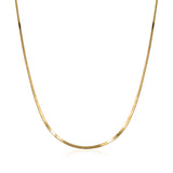 Dainty Herringbone Necklace | 14k Solid Gold