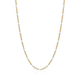 Enamel Station Necklace - White| 14k Solid Gold