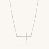 Sterling silver sideways cross