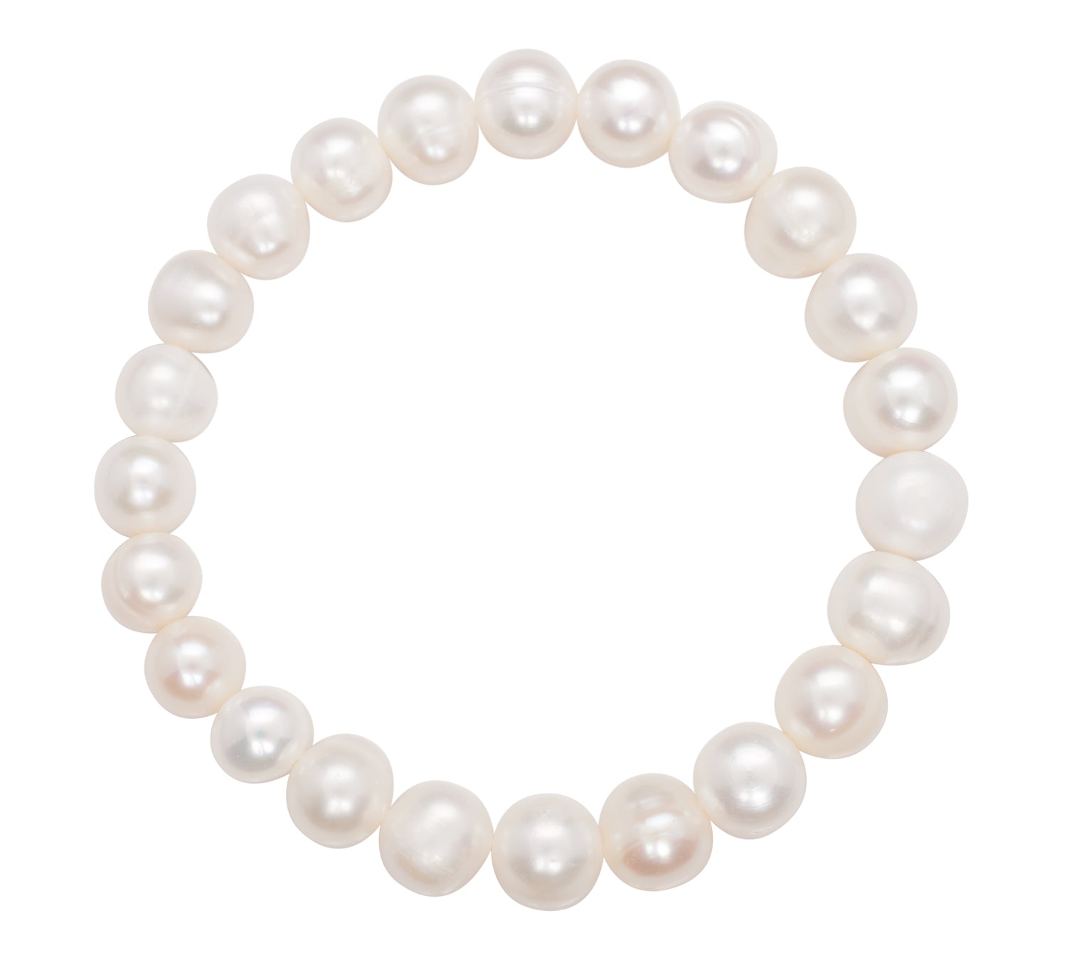 white pearl stretchy bracelet