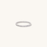 Sterling silver and cubic zirconia band