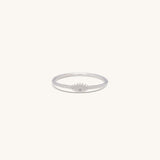 Evil eye and cubic zirconia ring
