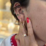 large twist & click hoop | 10k gold