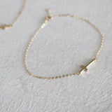 Sizeways Cross Bracelet | 10k Gold