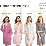 Lace Trim Cotton Robes