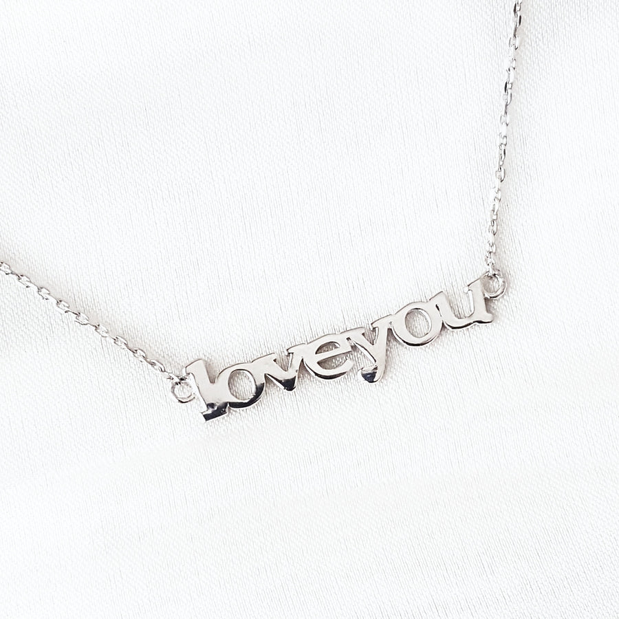 Sterling silver Love You necklace