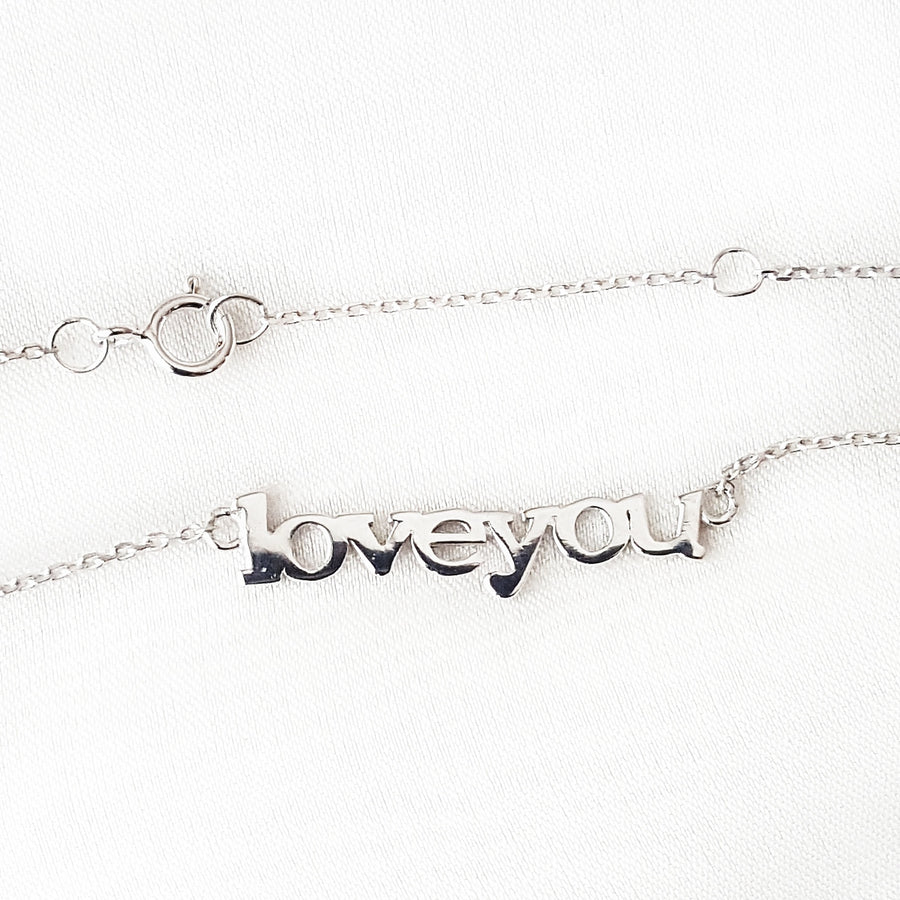 Sterling silver Love You necklace