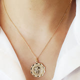 St Christopher medallion necklace