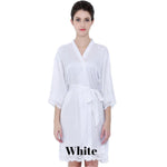 White satin with lace robe