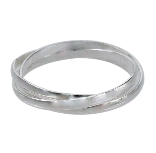 Sterling silver triple band roller ring