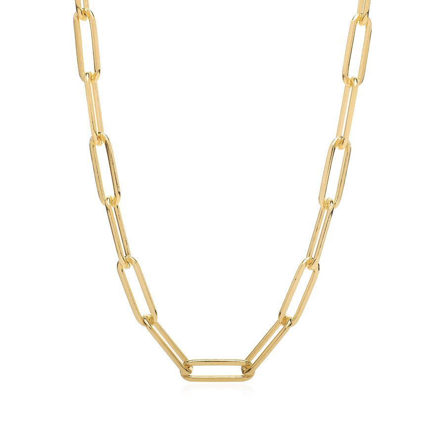 14k gold filled heavy paperclip chain