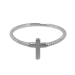sterling silver cross stacking ring
