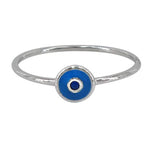 sterling silver evil eye stacking ring