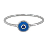 sterling silver evil eye stacking ring