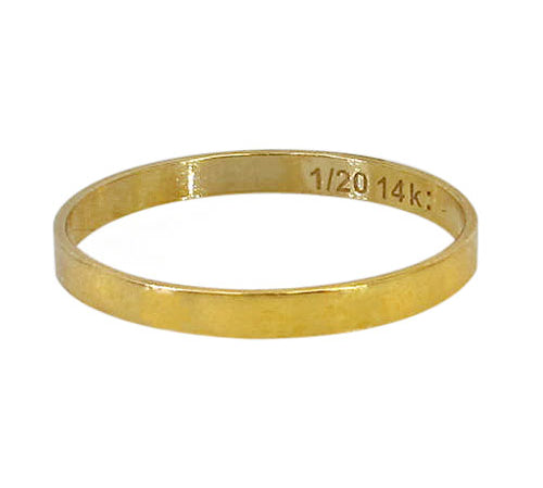 14k gold filled thick stacking ring