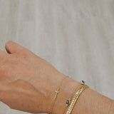 Sizeways Cross Bracelet | 10k Gold
