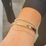 Sizeways Cross Bracelet | 10k Gold
