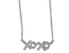 Sterling silver xoxo necklace