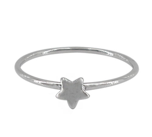 Sterling silver star stacking ring