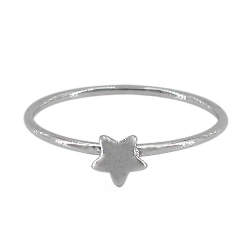 Sterling silver star stacking ring