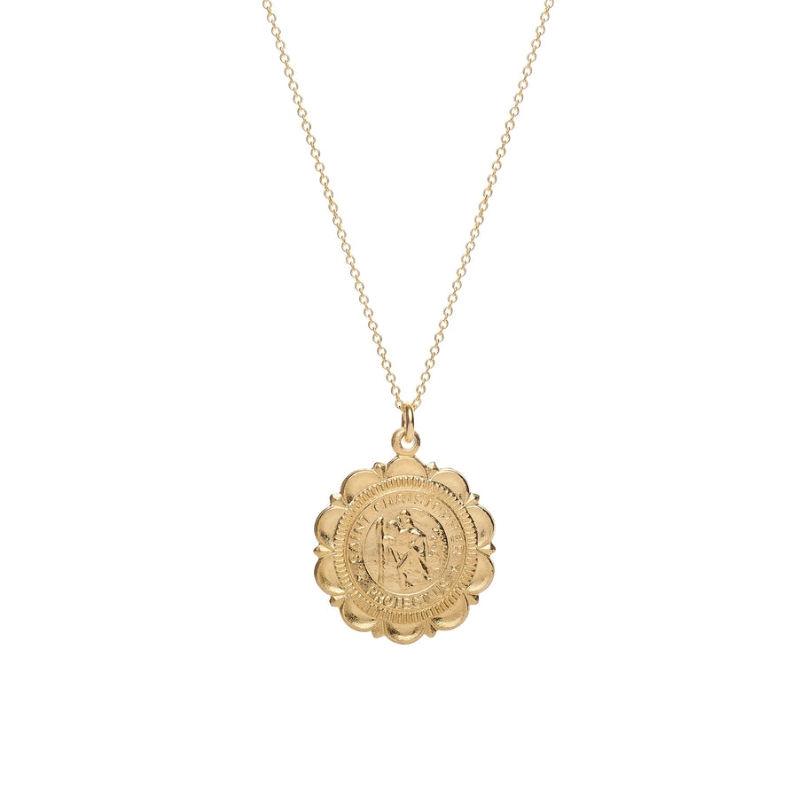 St Christopher medallion necklace