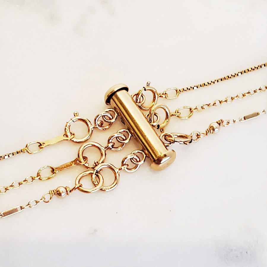 gold filled necklace detangler 