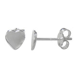 Sterling Silver Heart Studs