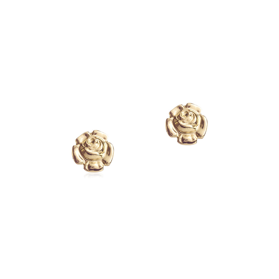 Rose Flower Studs | 14k Gold