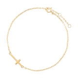 Sizeways Cross Bracelet | 10k Gold